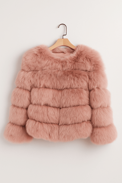 Cozy Women's Short Fuzzy Winter Coat