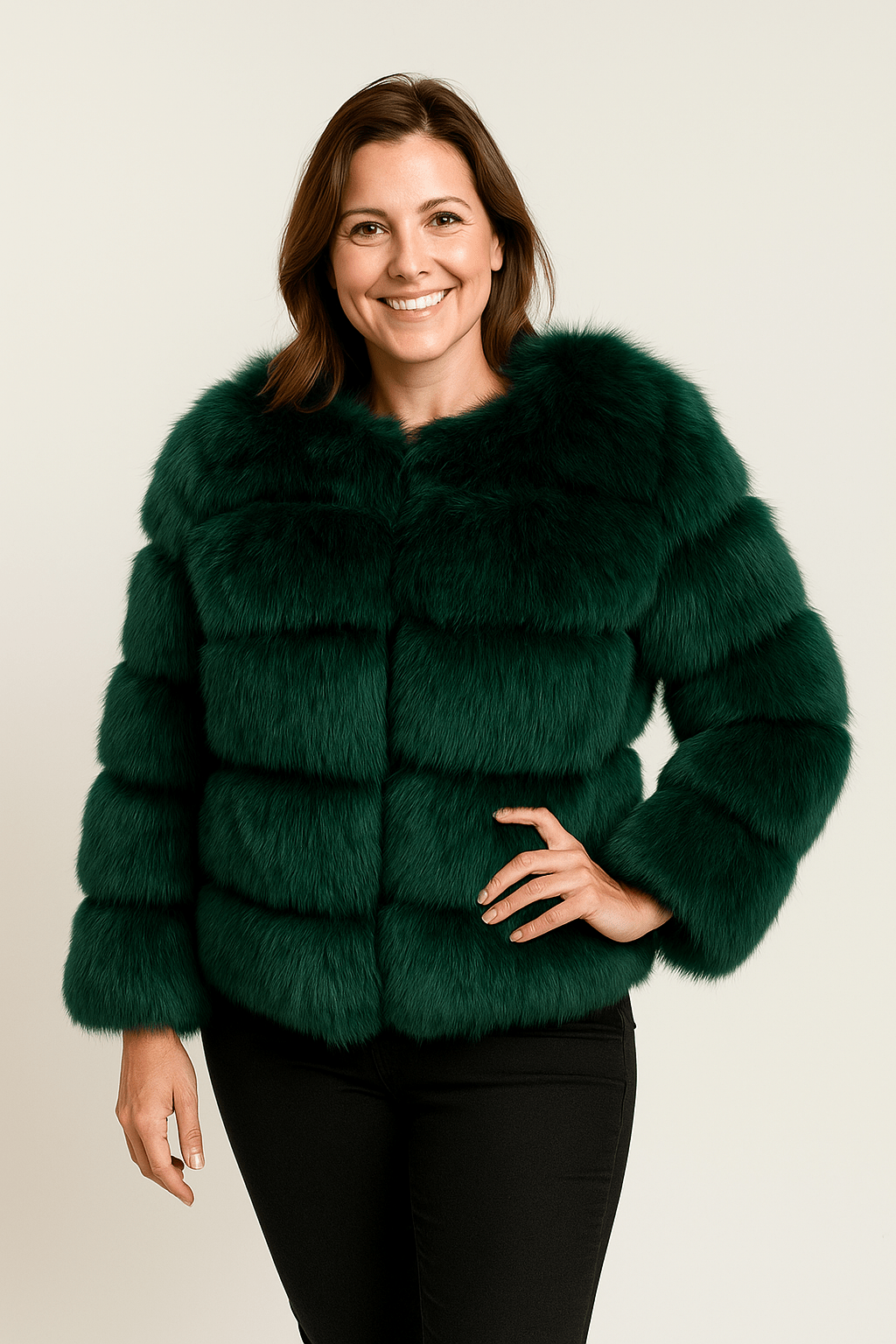 Cozy Women's Short Fuzzy Winter Coat