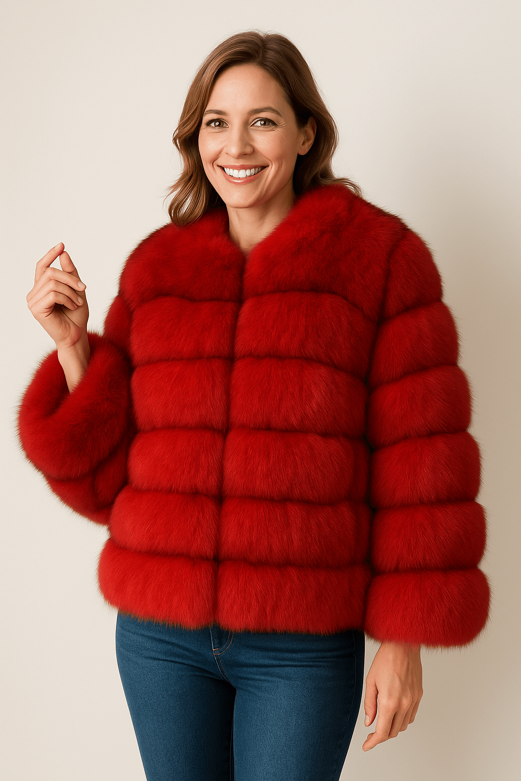 Cozy Women's Short Fuzzy Winter Coat