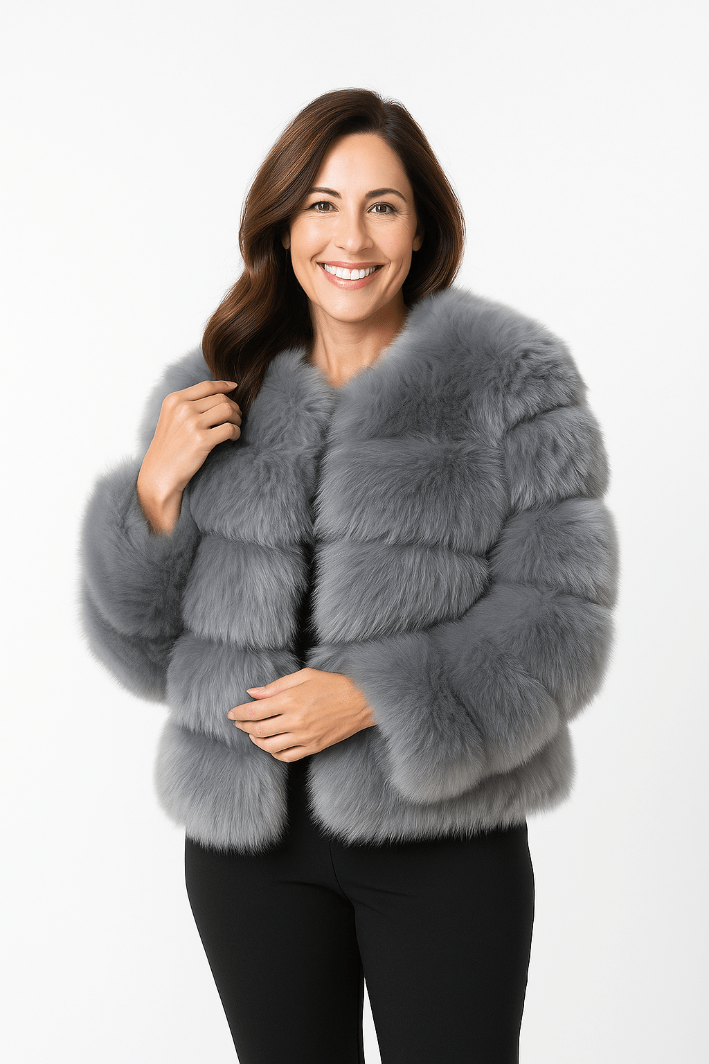 Cozy Women's Short Fuzzy Winter Coat