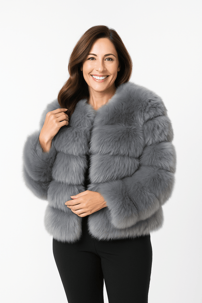 Cozy Women's Short Fuzzy Winter Coat