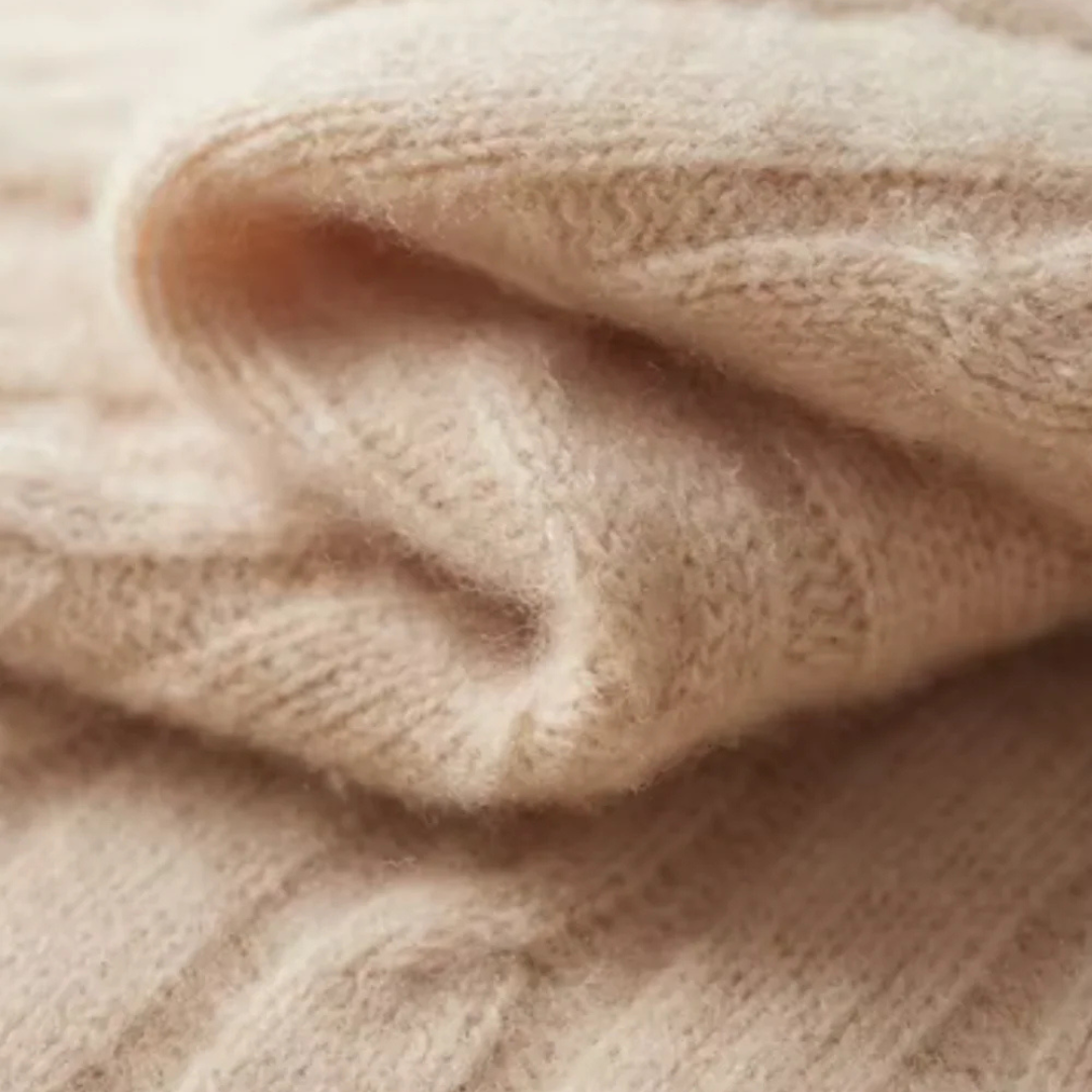 Men's Thick Knit Button Crew Sweater