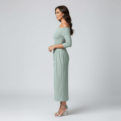 Chic Floral Off The Shoulder Party Dress