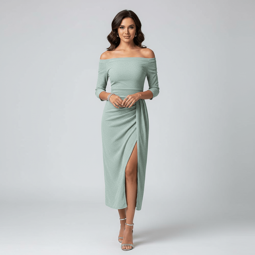 Chic Floral Off The Shoulder Party Dress