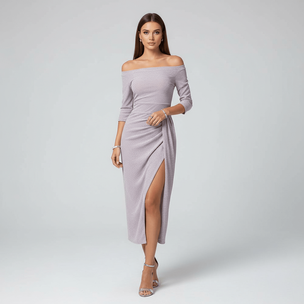 Chic Floral Off The Shoulder Party Dress
