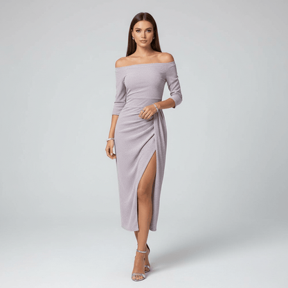Chic Floral Off The Shoulder Party Dress