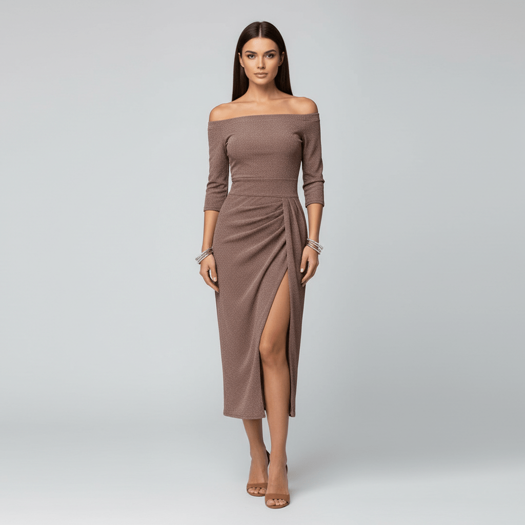 Chic Floral Off The Shoulder Party Dress