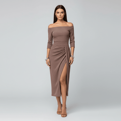 Chic Floral Off The Shoulder Party Dress