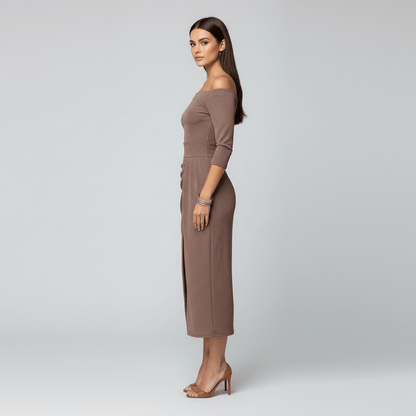 Chic Floral Off The Shoulder Party Dress