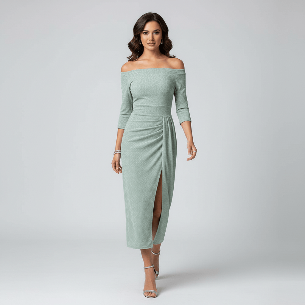 Chic Floral Off The Shoulder Party Dress