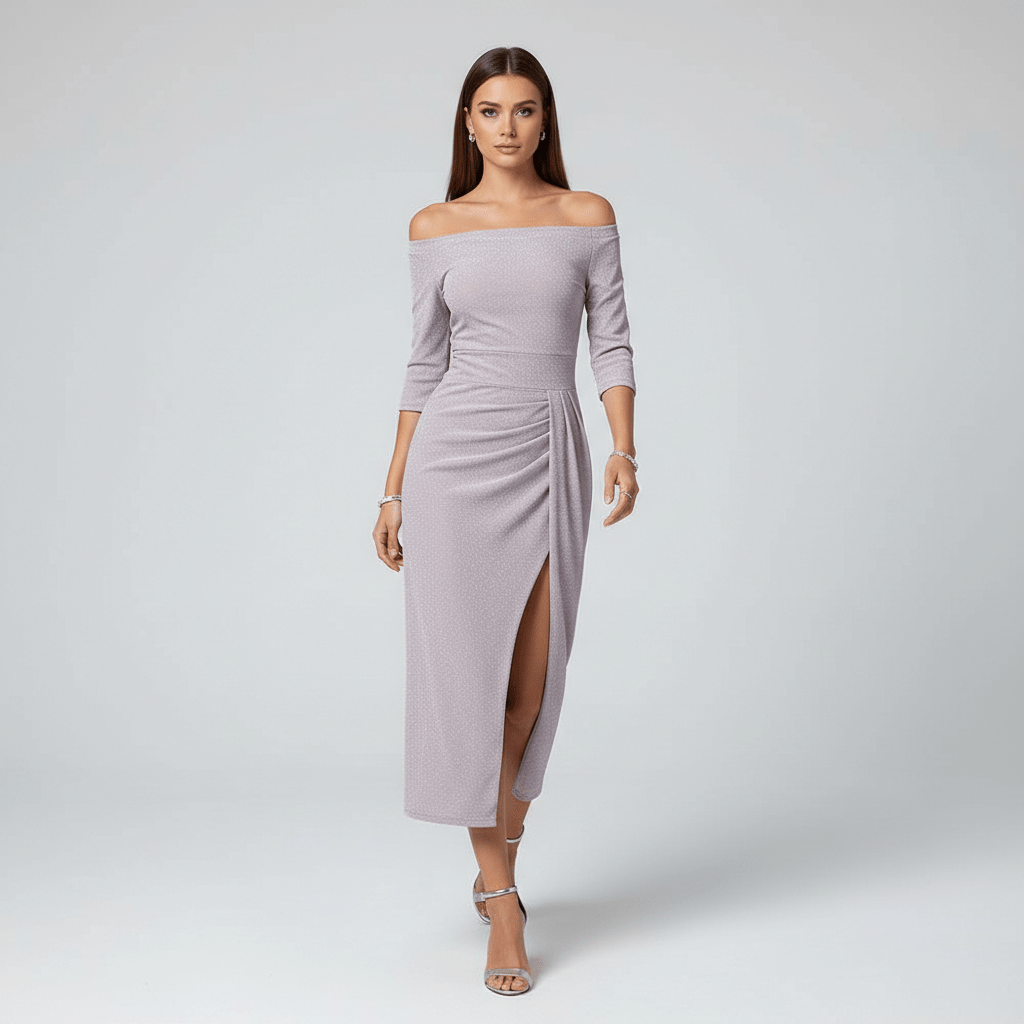 Chic Floral Off The Shoulder Party Dress