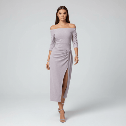 Chic Floral Off The Shoulder Party Dress