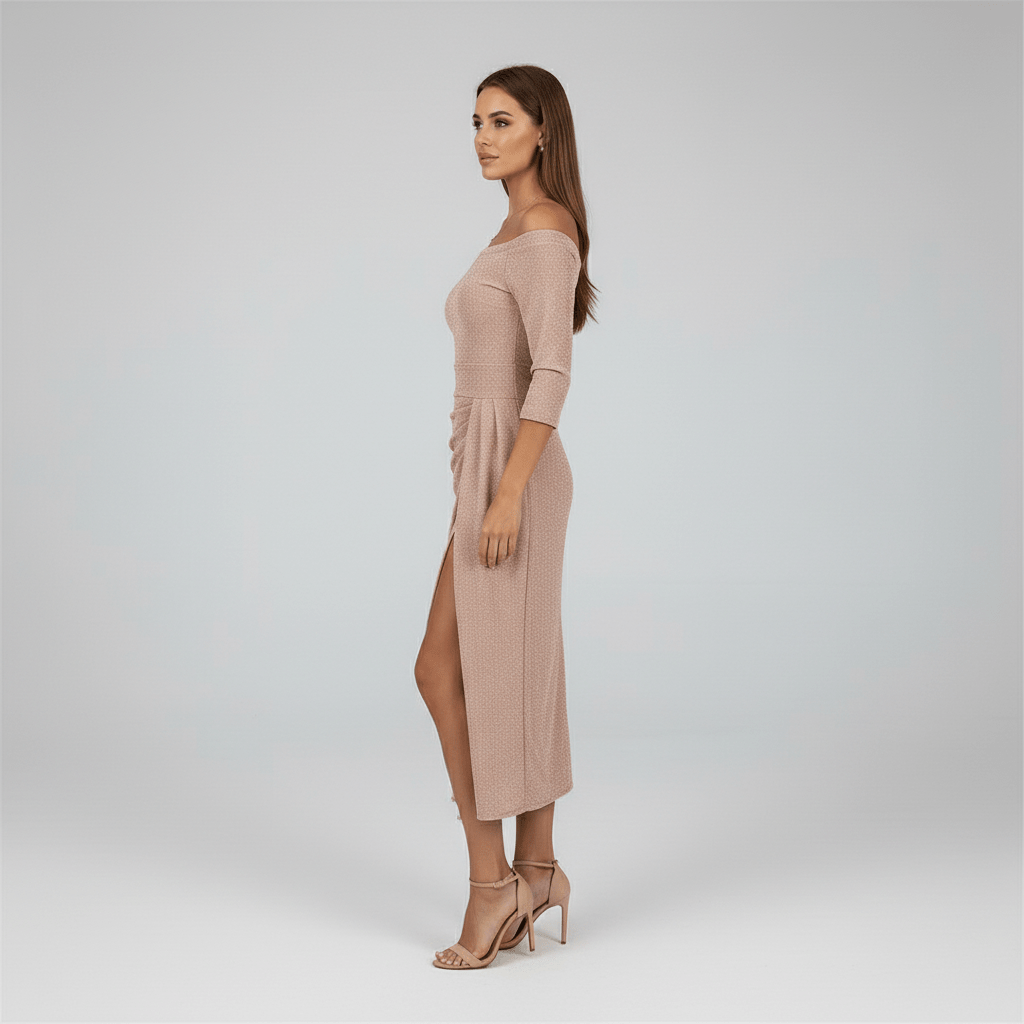 Chic Floral Off The Shoulder Party Dress