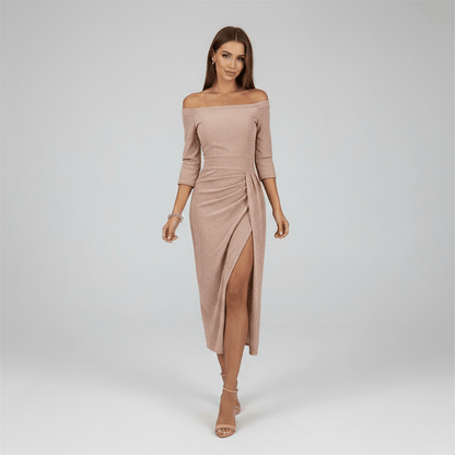 Chic Floral Off The Shoulder Party Dress