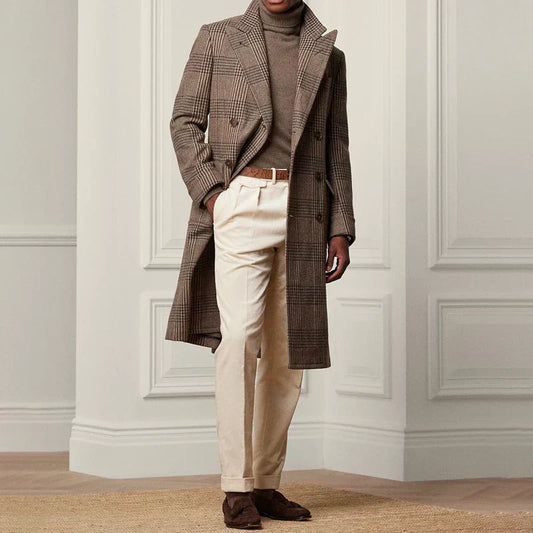 Men's Relaxed Fit Corduroy Trousers High Waist Straight Leg - OutfitLondon