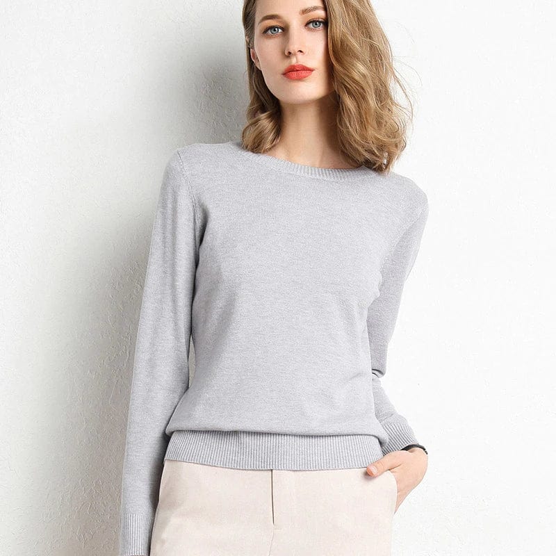 Women's Soft Crew Neck Cashmere Sweater