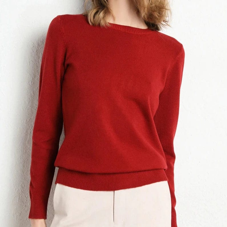 Women's Soft Crew Neck Cashmere Sweater