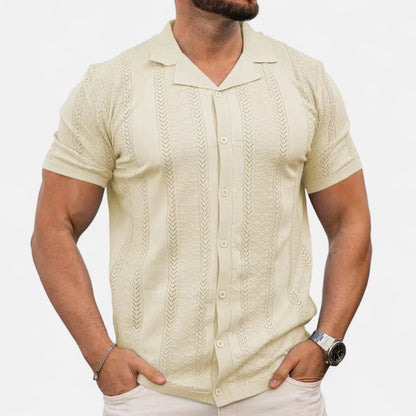 Soft Cotton Blend Shirt – Colorful Patchwork Design - OutfitLondon