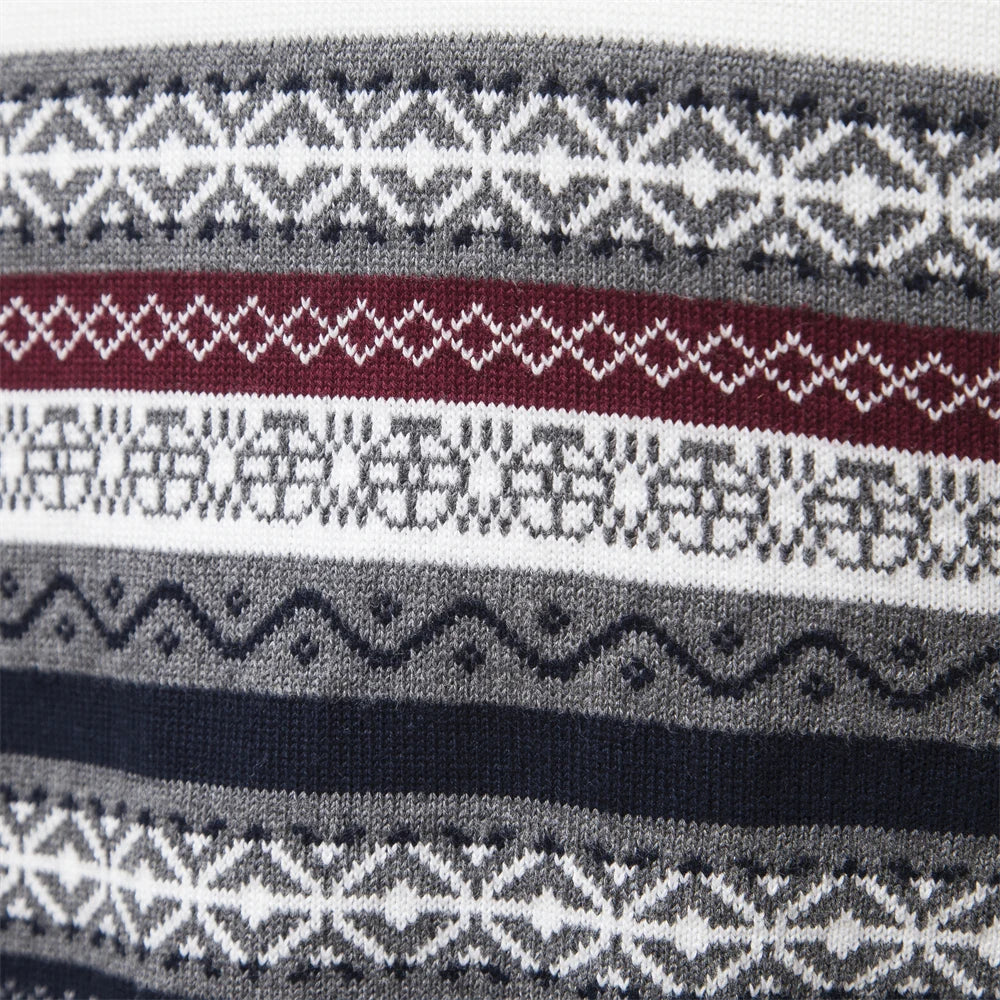 Soft Crew Neck Half Zip Sweater