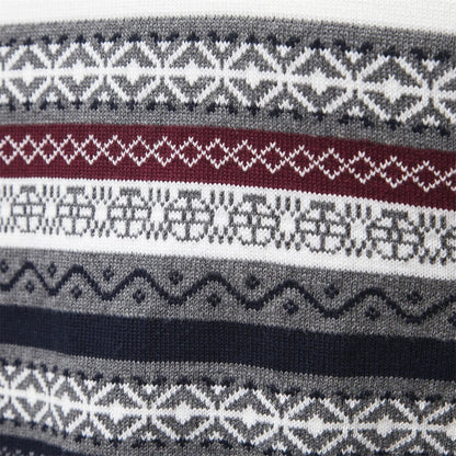 Soft Crew Neck Half Zip Sweater