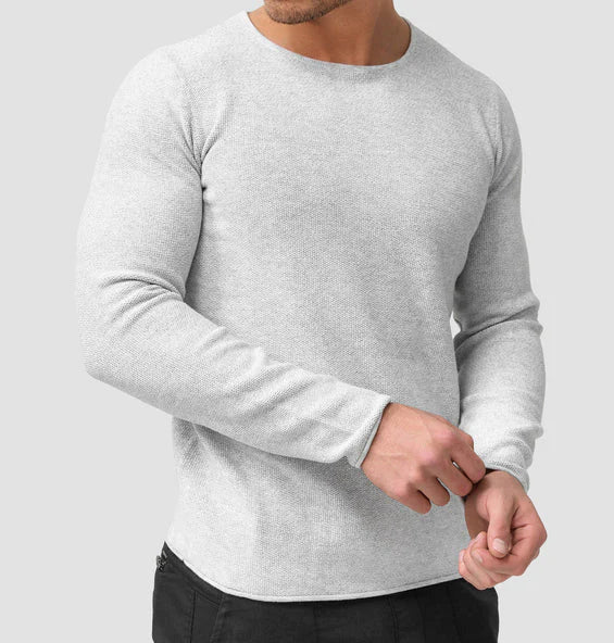 Cozy Crew Neck Sweatshirt with Safe Pockets - OutfitLondon