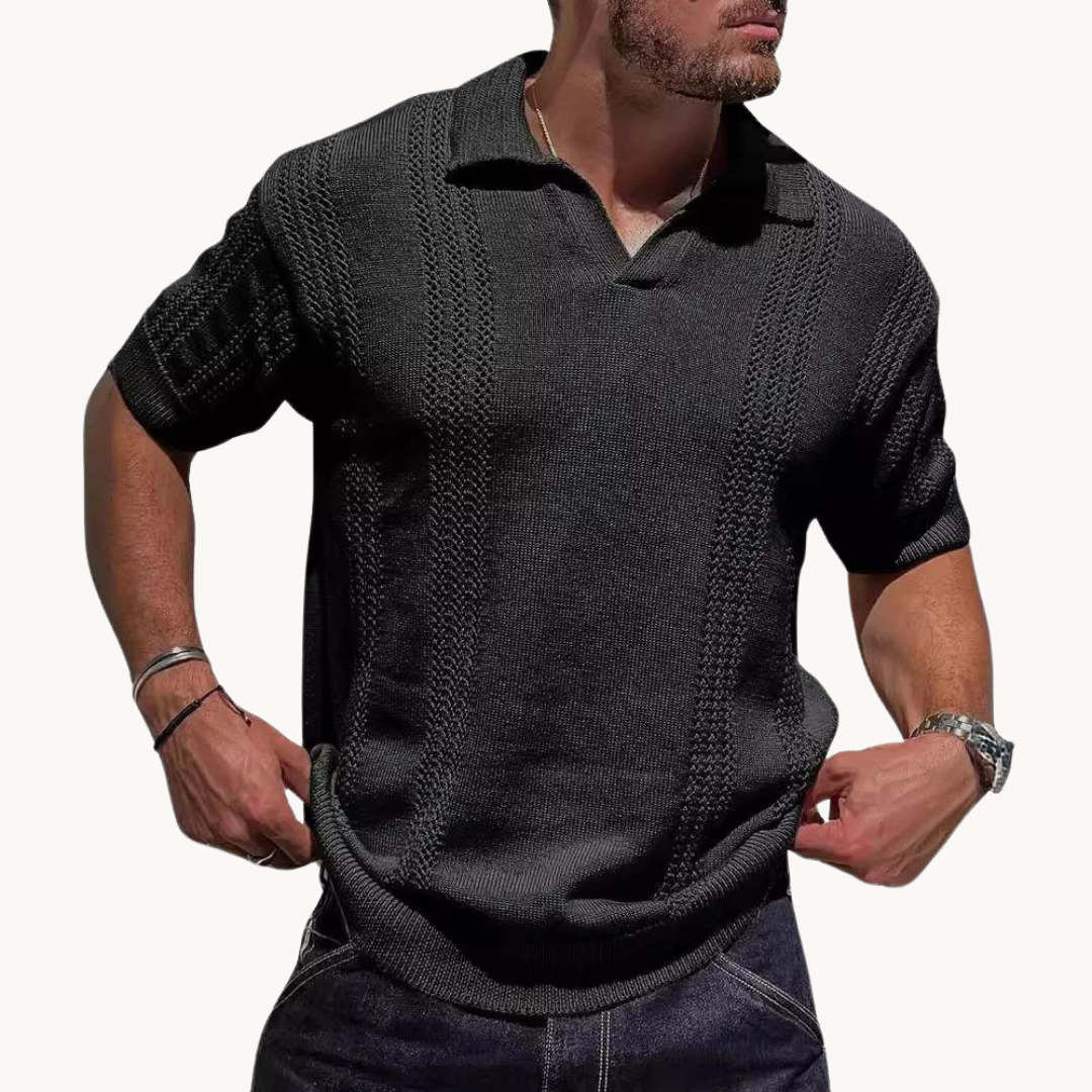 Comfortable Polo Shirt - Breathable Soft Knit Fabric