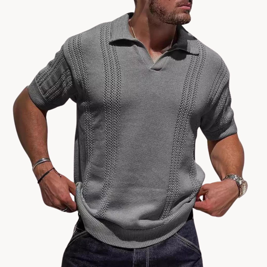 Comfortable Polo Shirt - Breathable Soft Knit Fabric