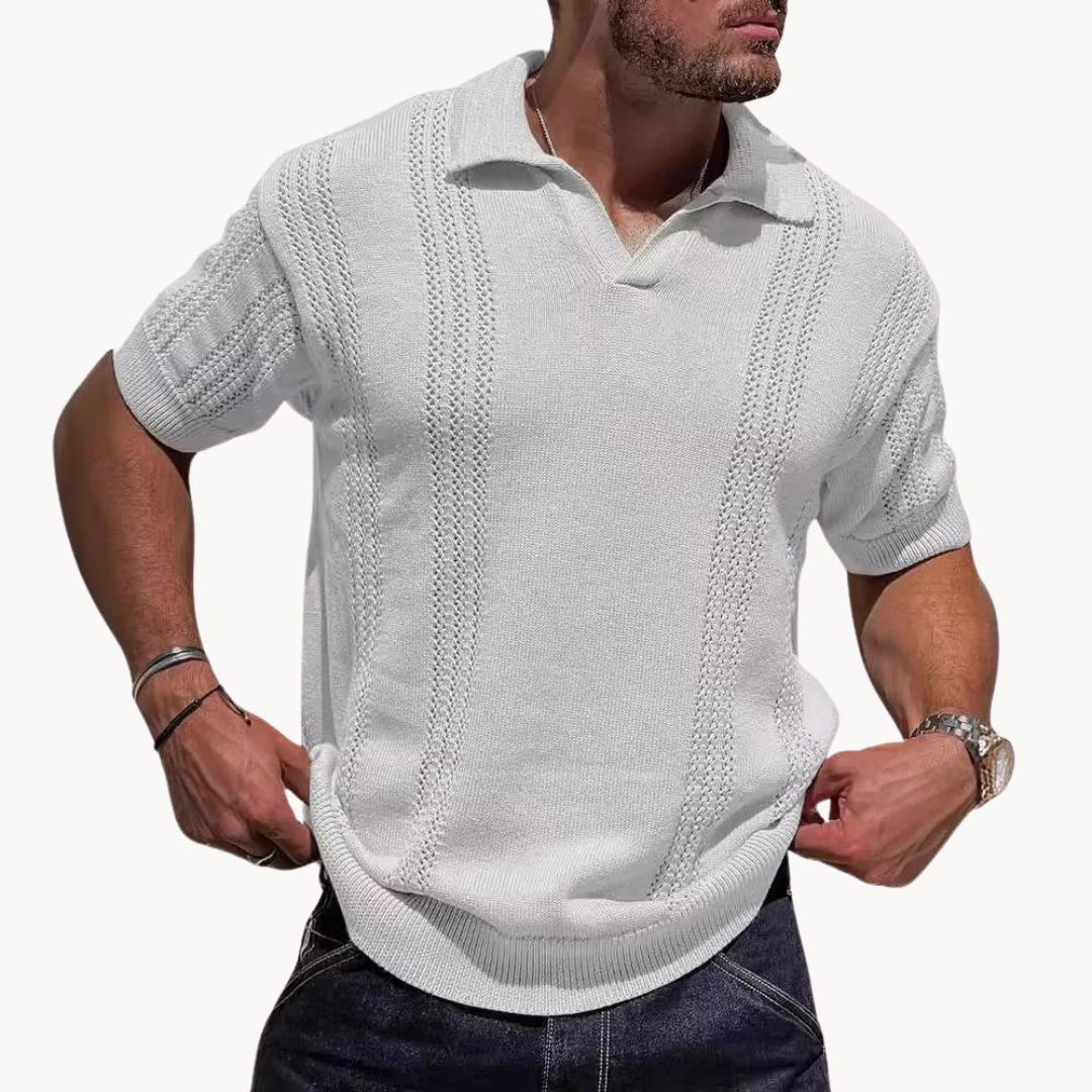 Comfortable Polo Shirt - Breathable Soft Knit Fabric