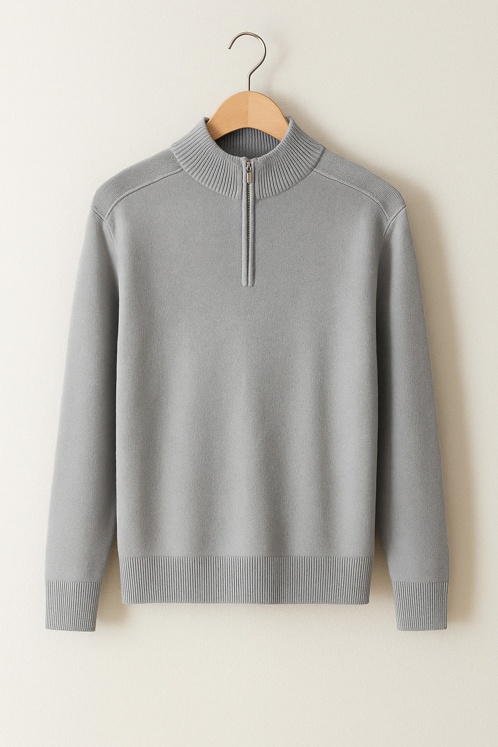Cozy Fleece Sweater - Half Zip High Neck Flexible Fit - OutfitLondon