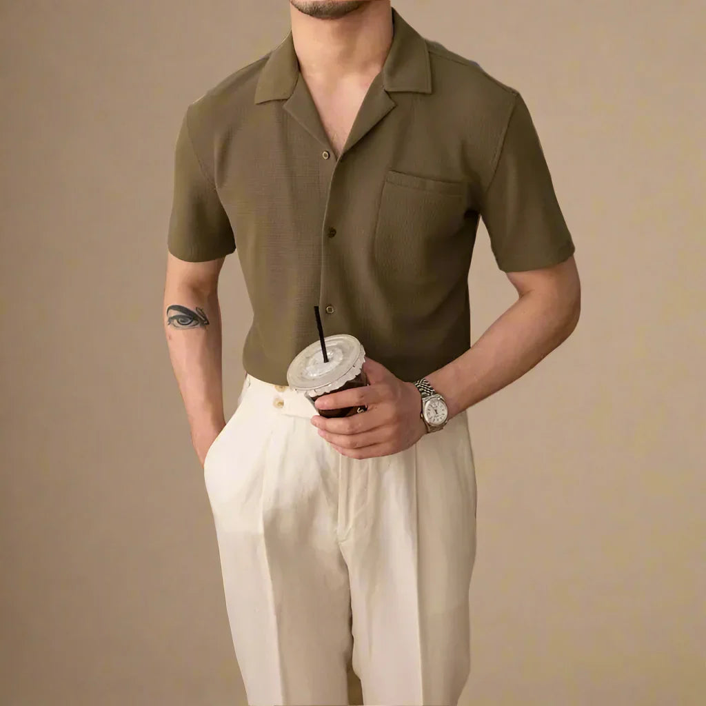 Comfortable Relaxed Fit Knit Shirt - OutfitLondon