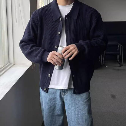 Soft Acrylic Sweater with Buttons and Relaxed Fit