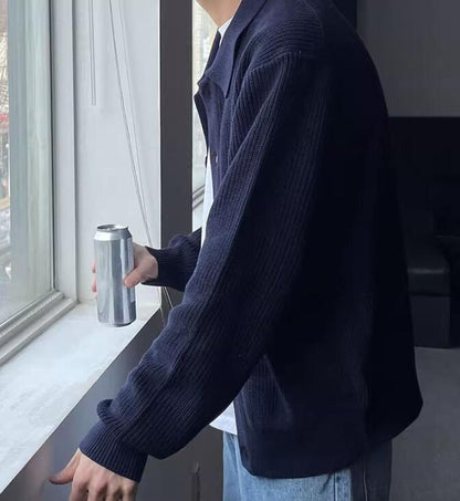 Soft Acrylic Sweater with Buttons and Relaxed Fit