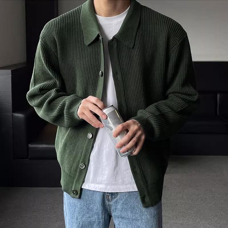 Soft Acrylic Sweater with Buttons and Relaxed Fit