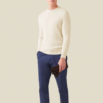 Cozy Cable Knit Sweater Relaxed Fit