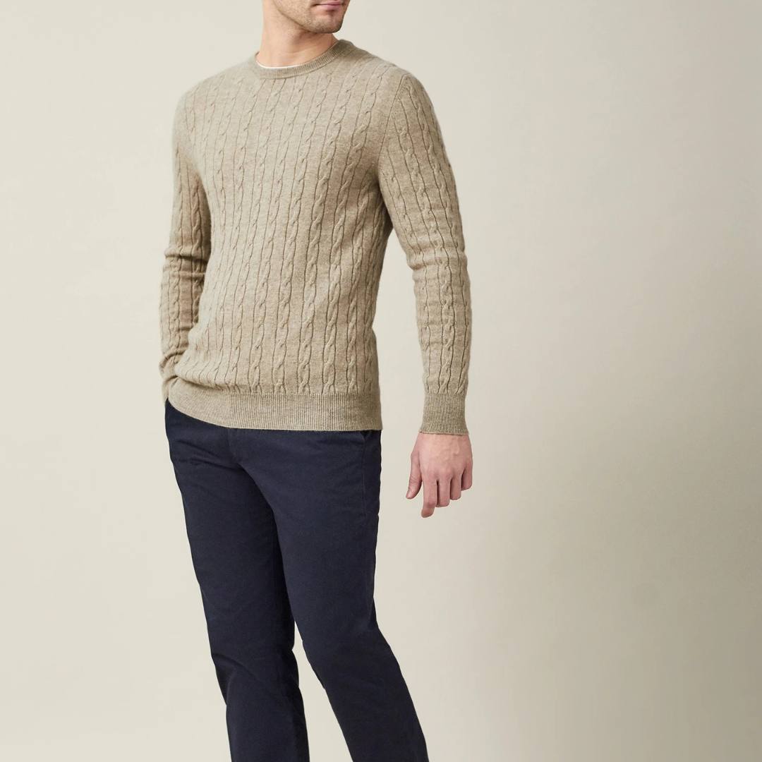 Cozy Cable Knit Sweater Relaxed Fit