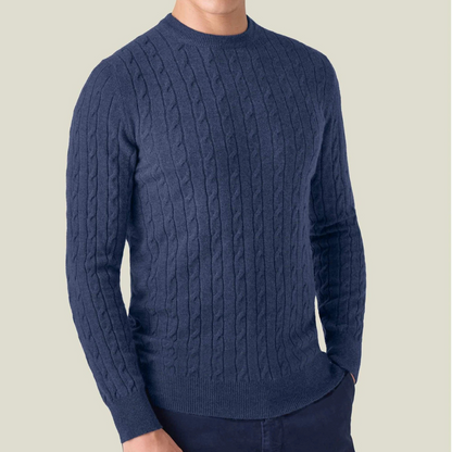 Cozy Cable Knit Sweater Relaxed Fit - OutfitLondon