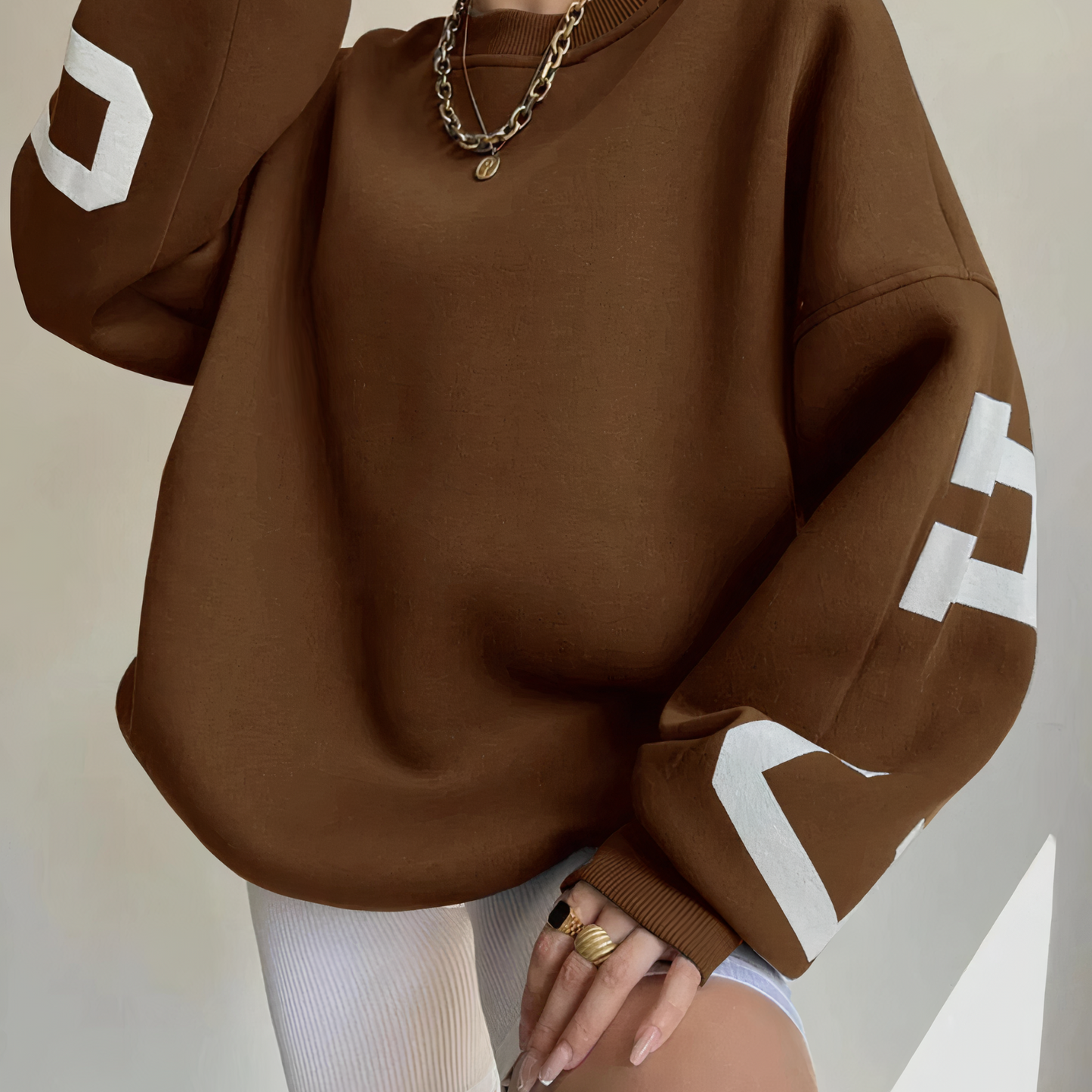 Cozy Crew Neck Oversized Knit Sweater