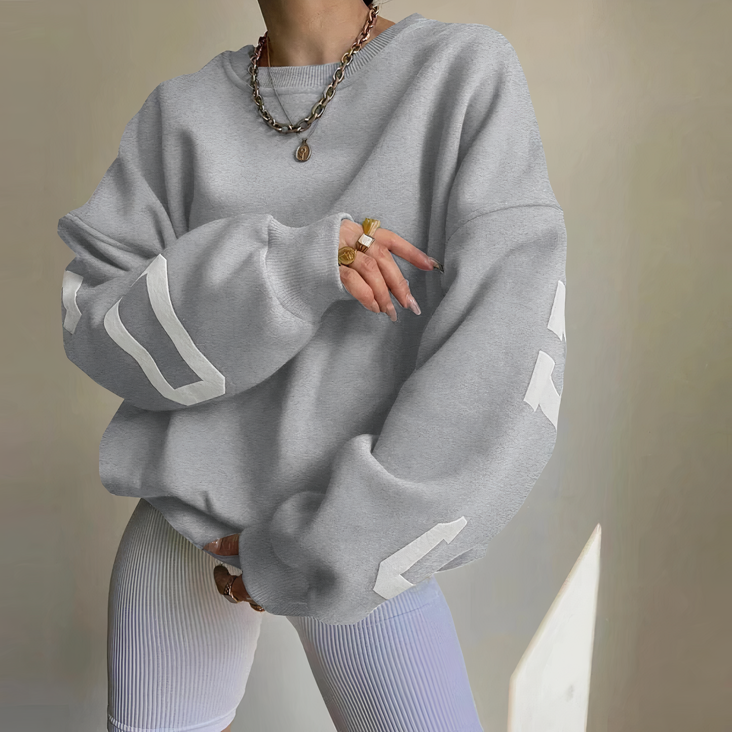 Cozy Crew Neck Oversized Knit Sweater