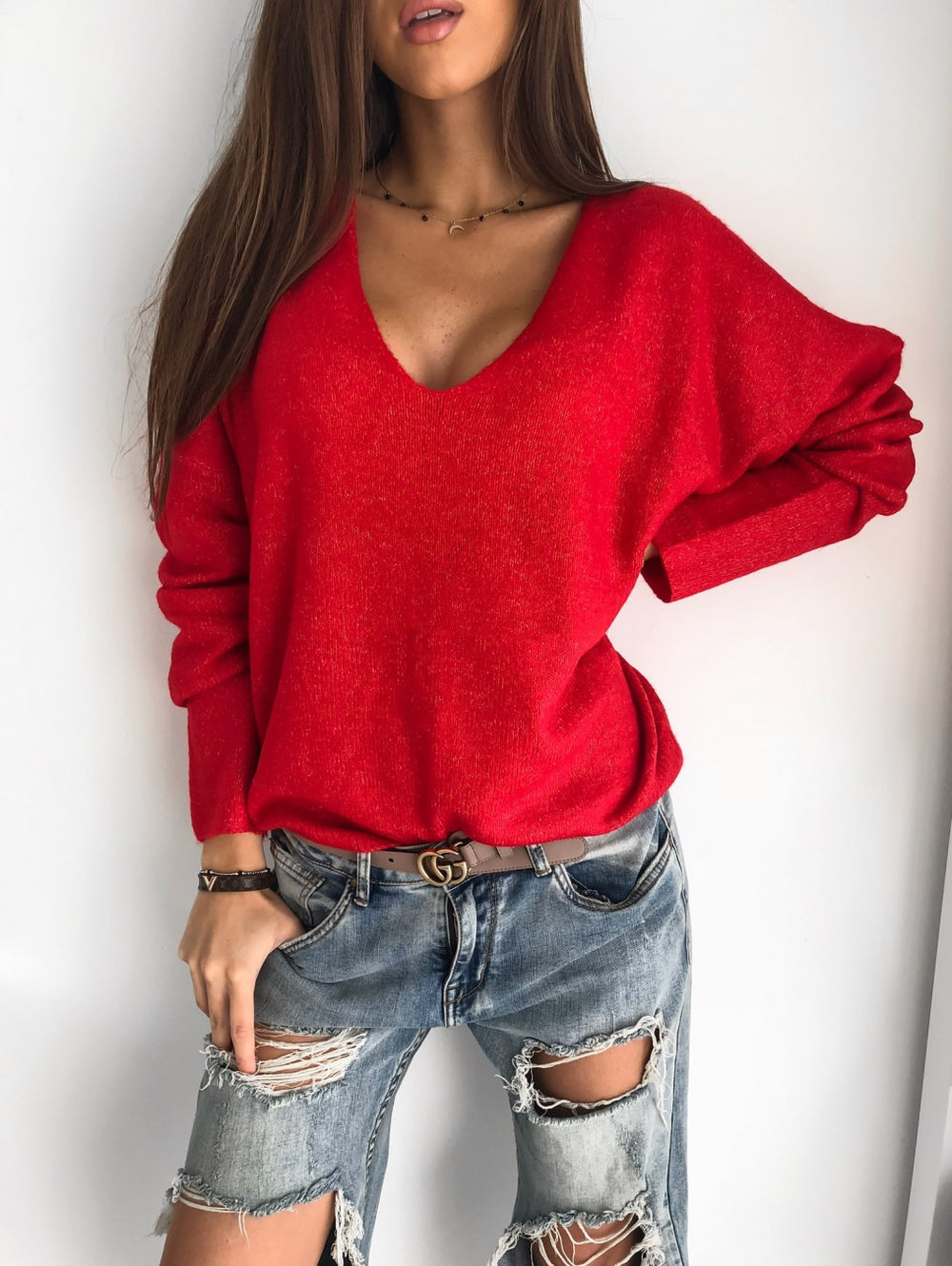 Soft Crew Neck Long Sleeve Winter Sweater