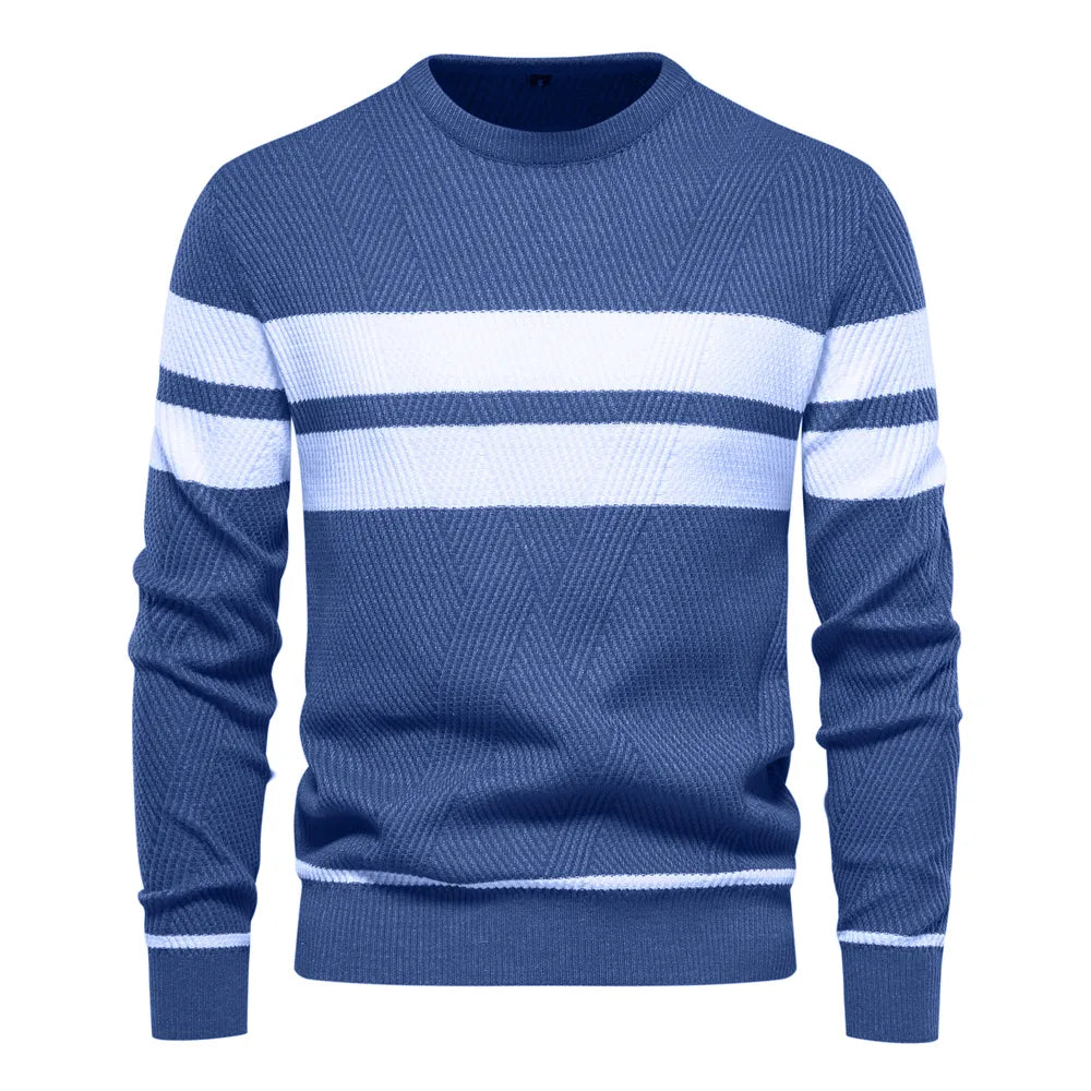 Cozy Crew Neck Sweater - Soft Warm Wool Blend - OutfitLondon