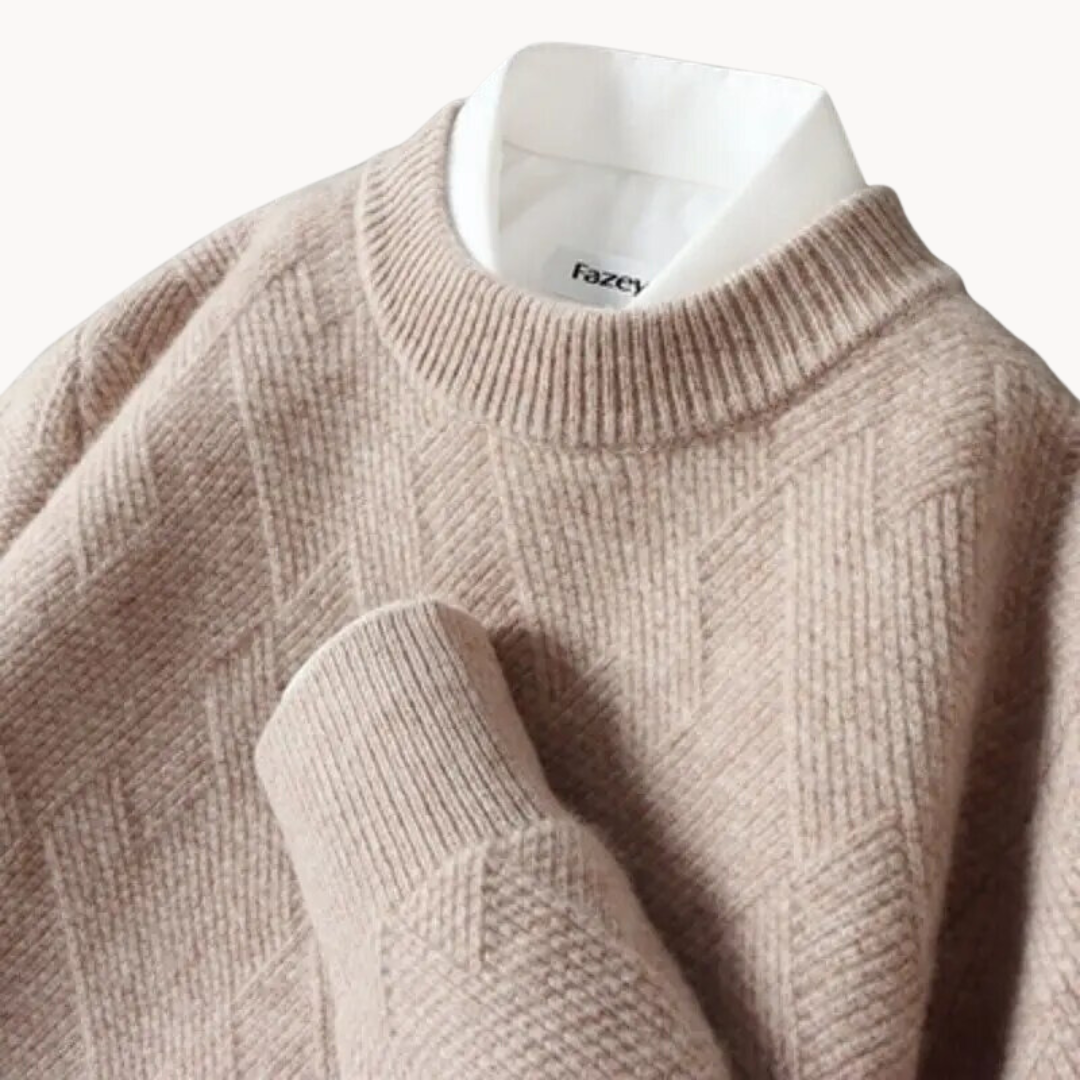Soft Viscose Knit Sweater with Relaxed Fit