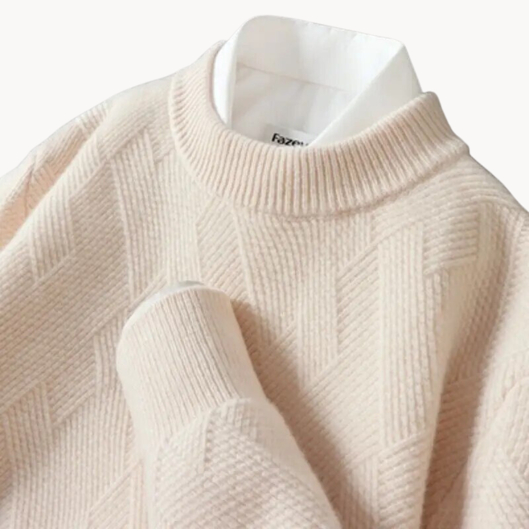 Soft Viscose Knit Sweater with Relaxed Fit
