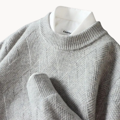 Soft Viscose Knit Sweater with Relaxed Fit