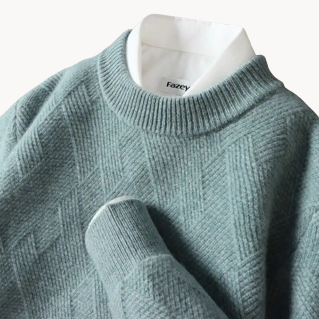 Soft Viscose Knit Sweater with Relaxed Fit