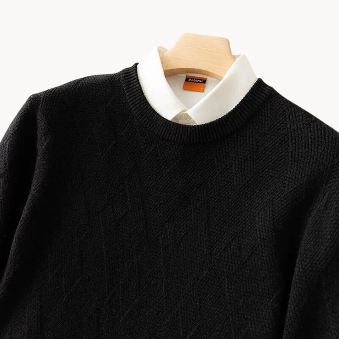Soft Viscose Knit Sweater with Relaxed Fit