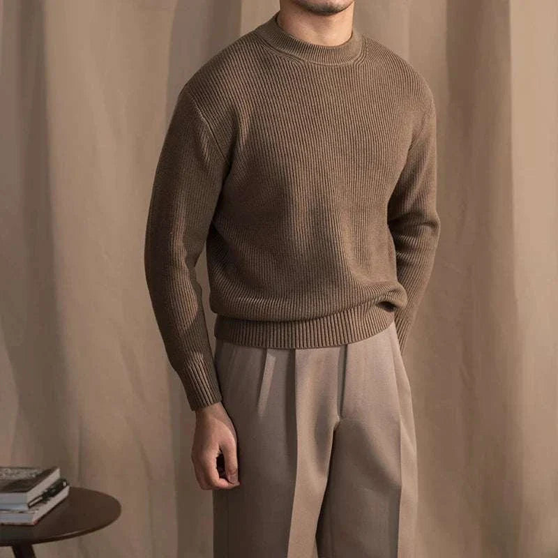 Cozy Crew Neck Classic Fit Sweater - OutfitLondon