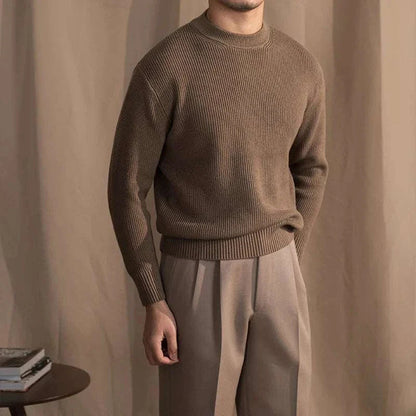 Cozy Crew Neck Classic Fit Sweater - OutfitLondon