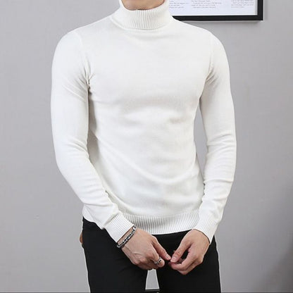 Fitted Crew Neck Warm Sweater