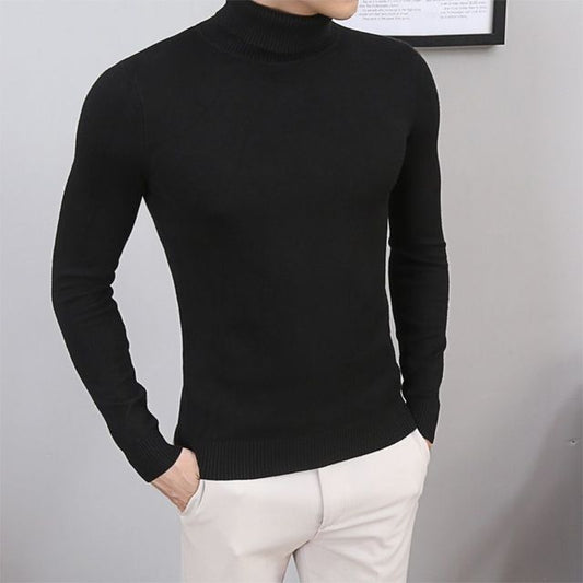 Fitted Crew Neck Warm Sweater - OutfitLondon
