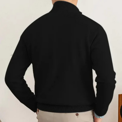 Cozy Fleece Sweater – Warm Crew Neck Half Zip Pullover